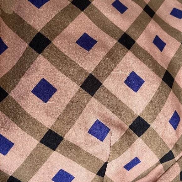 NWT Anthropologie Ottod'Ame Mara Tunic Dress Rose Gold/Navy Lng Sleeve Sz 8 Flaw - Picture 11 of 12